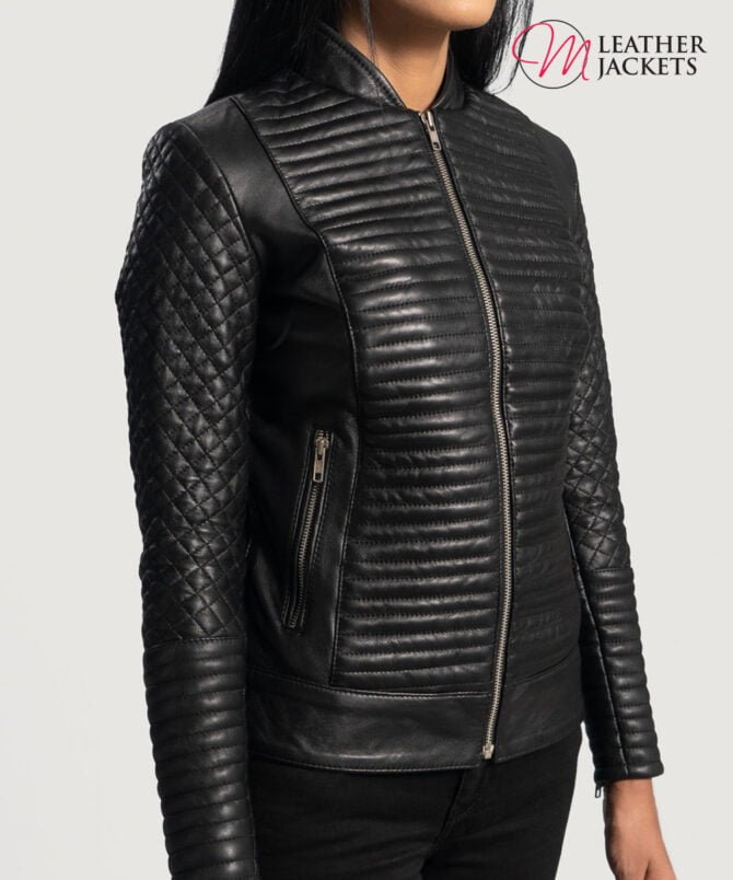 Women's+Cityscape+Black+Leather+Biker+Jacket+Side+Pose-3-1664295715348 Women's+Cityscape+Black+Leather+Biker+Jacket+Side+Pose-3-1664295715348