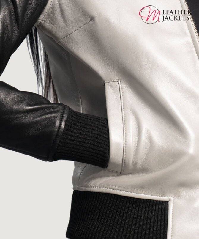 Women's++Cole+Silver+Leather+Bomber+Jacket+Close-Up-9-1664354319604 Women's++Cole+Silver+Leather+Bomber+Jacket+Close-Up-9-1664354319604