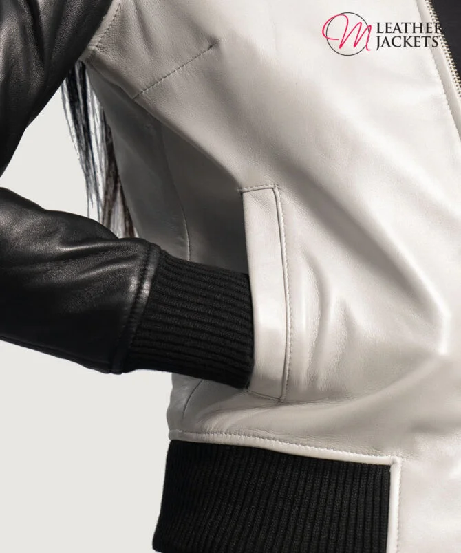 Women's++Cole+Silver+Leather+Bomber+Jacket+Close-Up-9-1664354319604 Women's++Cole+Silver+Leather+Bomber+Jacket+Close-Up-9-1664354319604