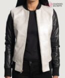 Women's++Cole+Silver+Leather+Bomber+Jacket+Open+Front-4-1664354299822