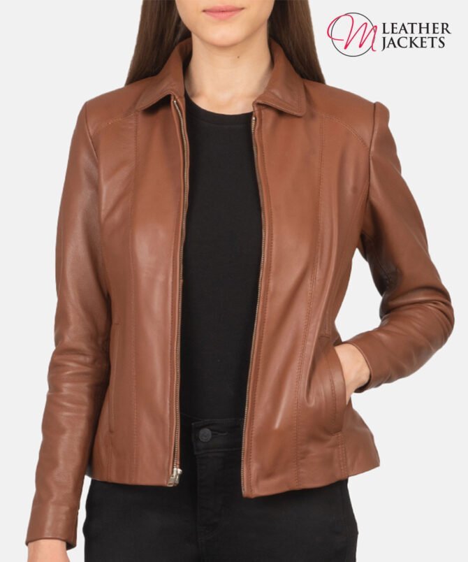 Women's+Colette+Brown+Leather+Jacket+Open+Front-4-1659373325957 Women's+Colette+Brown+Leather+Jacket+Open+Front-4-1659373325957