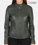 Women's+Kelsee+Green+Leather+Biker+Jacket+Close+Front-5-1659375387368