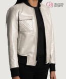 Women's+Lana+Silver+Leather+Bomber+Jacket+Side+Pose-3-1664354087932