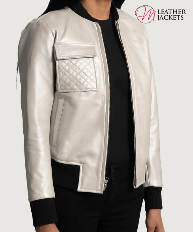 Women's+Lana+Silver+Leather+Bomber+Jacket+Side+Pose-3-1664354087932 Women's+Lana+Silver+Leather+Bomber+Jacket+Side+Pose-3-1664354087932