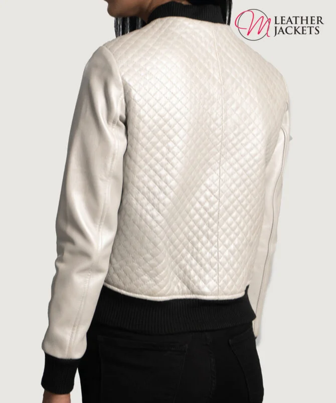Women's+Lana+Silver+Leather+Bomber+Jacket+Tilted+Back-8-1664354104553 Women's+Lana+Silver+Leather+Bomber+Jacket+Tilted+Back-8-1664354104553