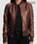 Women's+Reida+Maroon+Leather+Bomber+Jacket+Open+Front-4-1664354602129