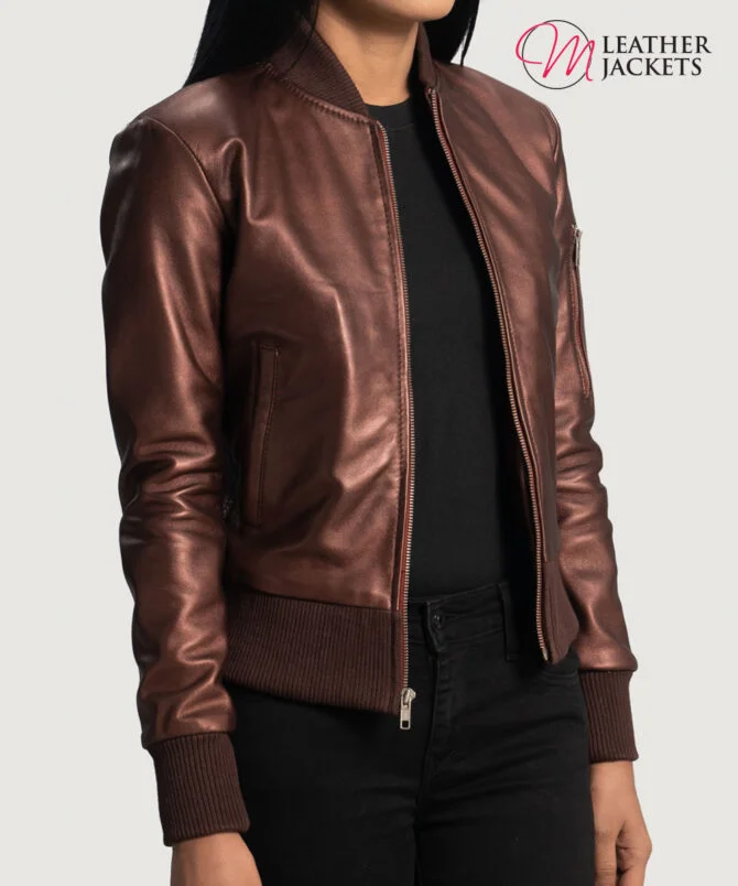 Women's+Reida+Maroon+Leather+Bomber+Jacket+Side+Pose-3-1664354596098 Women's+Reida+Maroon+Leather+Bomber+Jacket+Side+Pose-3-1664354596098