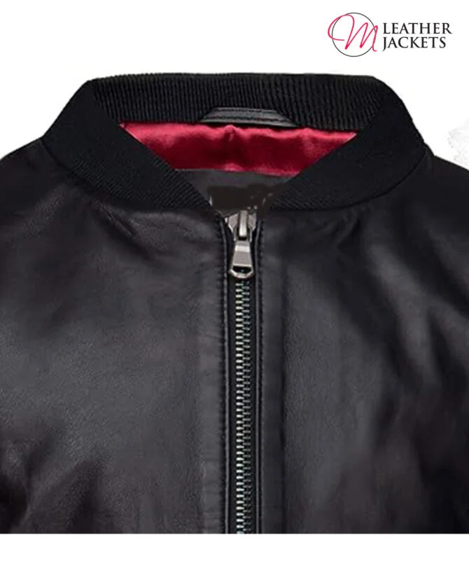 Black Leather Bomber Jacket for Kids Black Leather Bomber Jacket boys