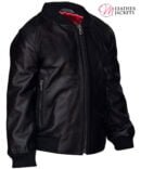 Black Leather Bomber Jacket boys