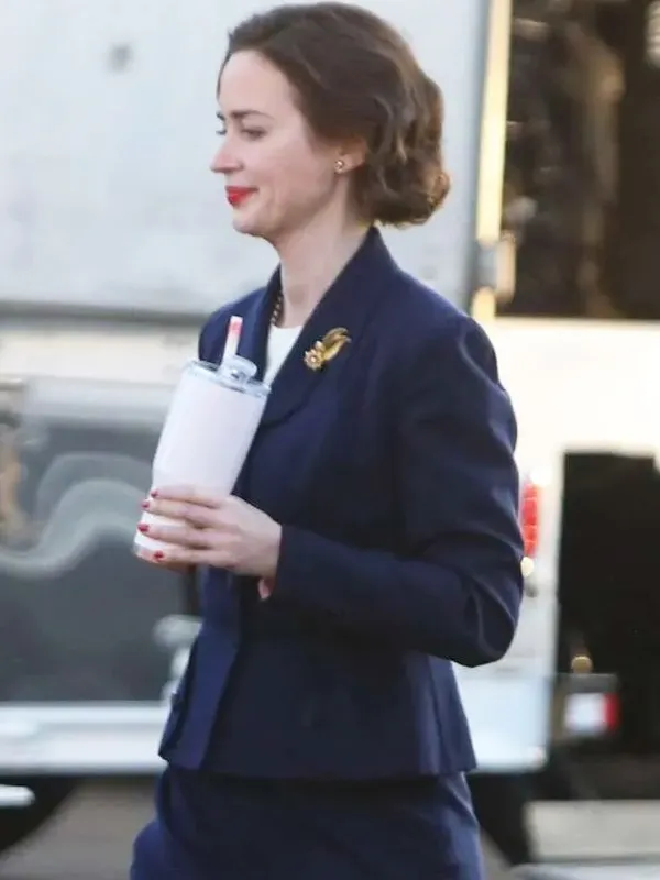 Oppenheimer-Emily-Blunt-Blue-Coats Oppenheimer-Emily-Blunt-Blue-Coats