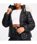 Supacell 2024 Nadine Mills Black Quilted Hooded Jacket