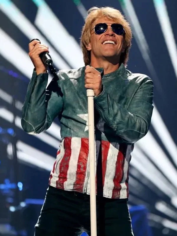 American Singer Jon Bon Jovi USA Flag Jacket