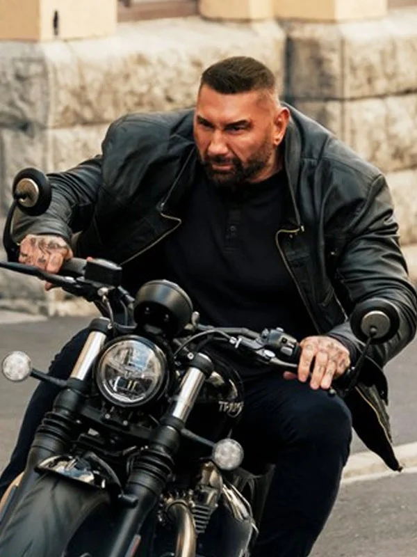 Dave Bautista My Spy The Eternal City 2024 Leather Jacket