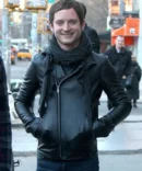 Elijah Wood Black Leather Jacket