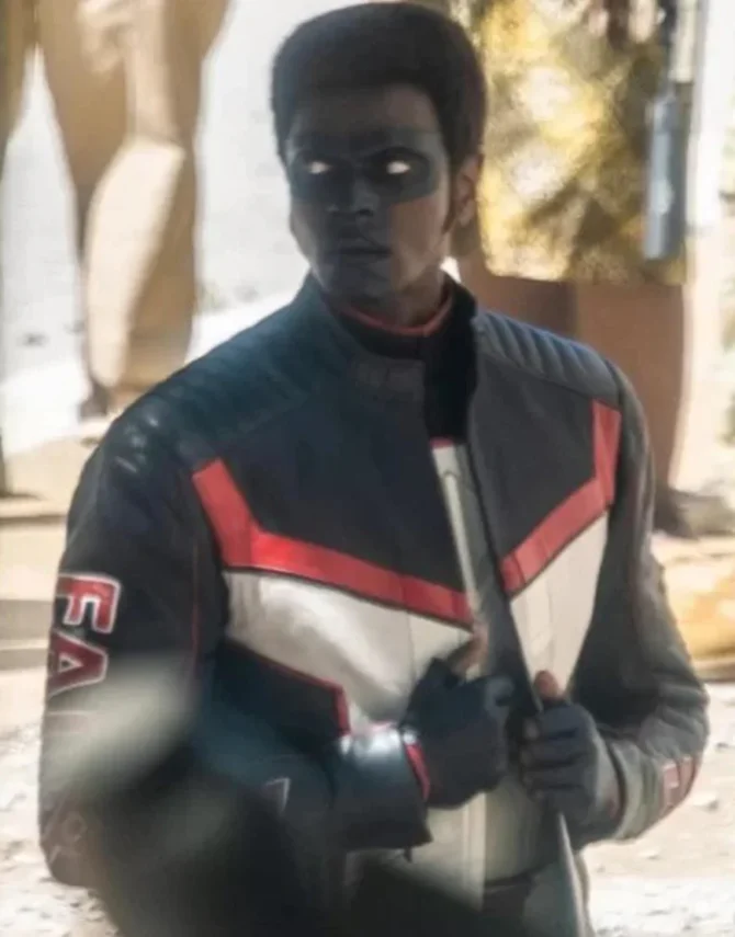 Mister Terrific Superman 2025 Edi Gathegi Leather Jacket