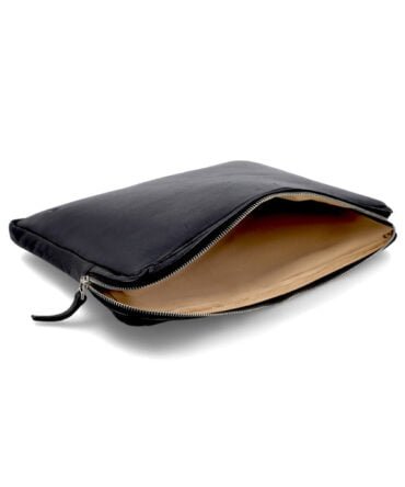 Black Leather Laptop Sleeve