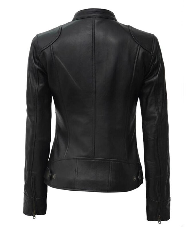 Dodge Women’s Lambskin Leather Moto Jacket Dodge Women’s Lambskin Leather Moto Jacket