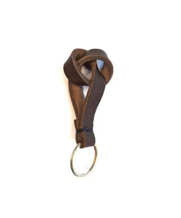 Infinity Loop Brown Keychain
