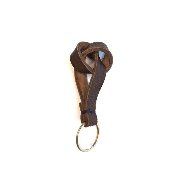 Infinity Loop Brown Keychain