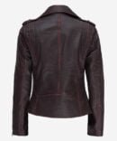 Kirsten Women’s Dark Brown Biker Leather Jacket