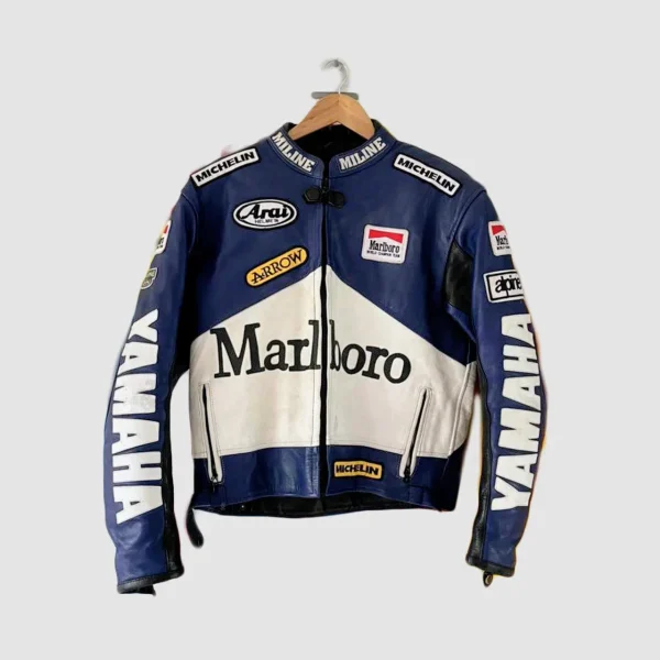 Marlboro X Yamaha 90s Leather Racing Jacket