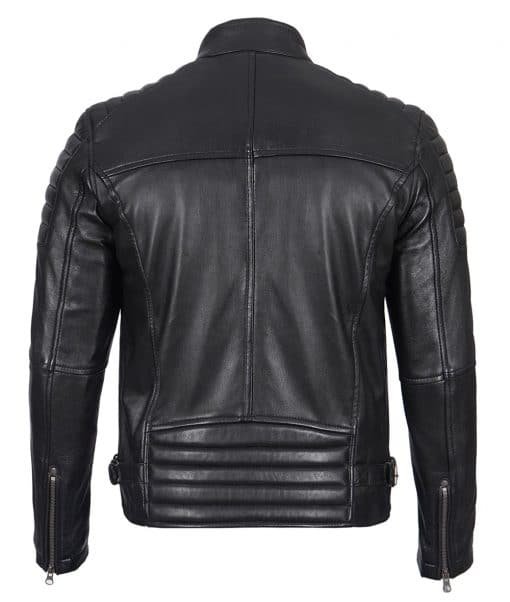 Men’s Black Biker Leather Jacket quilted Biker Leather Jacket quilted