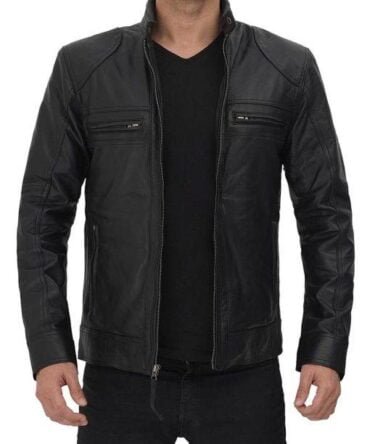 Men’s Lambskin Leather Biker Jacket