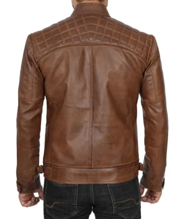 Chocolate Brown Biker Leather Jacket