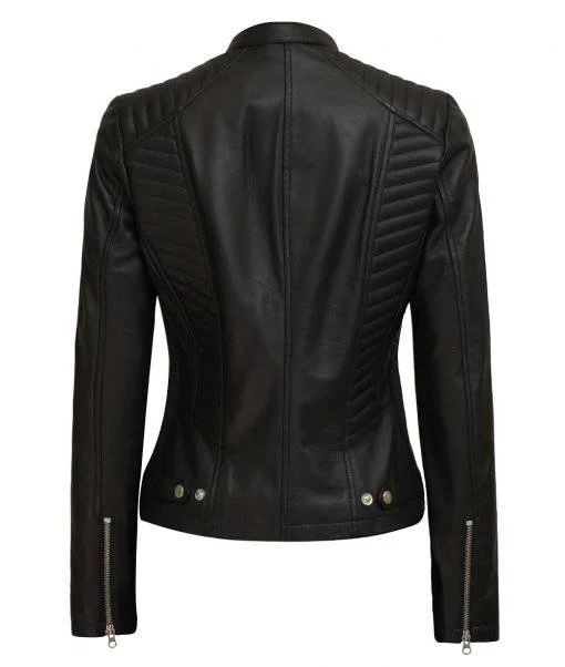 Rachel Women’s Petite Slim Fit Biker Leather Jacket Rachel Women’s Petite Black Slim Fit Biker Leather Jacket