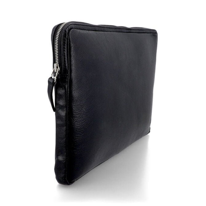 Salvo Black Leather Laptop Sleeve Salvo Black Leather Laptop Sleeve