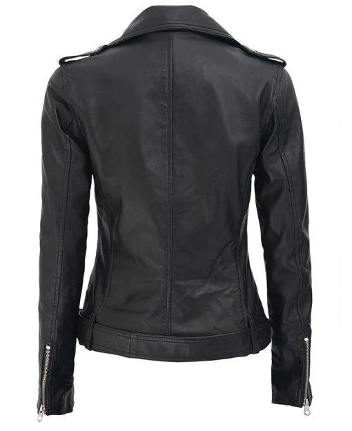 Women’s Asymmetrical Leather Biker Jacket Women’s Asymmetrical Leather Biker Jacket