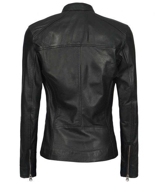Women’s Crocodile Textured Biker Leather Jacket Crocodile Textured Biker Jacket