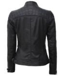 Women’s Quilted Biker Leather Jacket