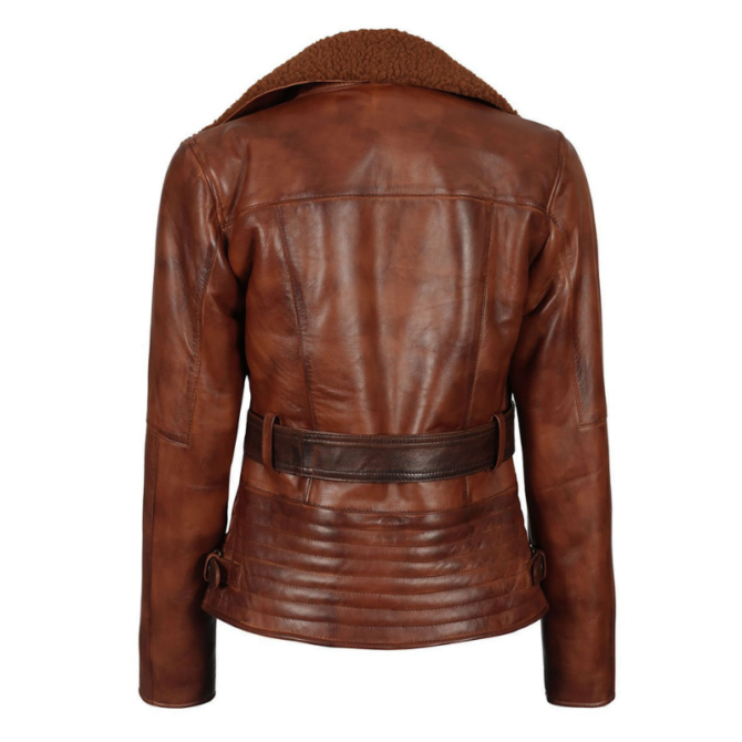 Women’s Shearling Biker Tomb Jacket Women’s Shearling Biker Tomb Jacket