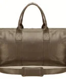 brown duffle bag