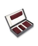 maroon leather gift set