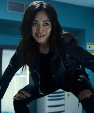Kimiko Miyashiro The Boys Black Leather Jacket