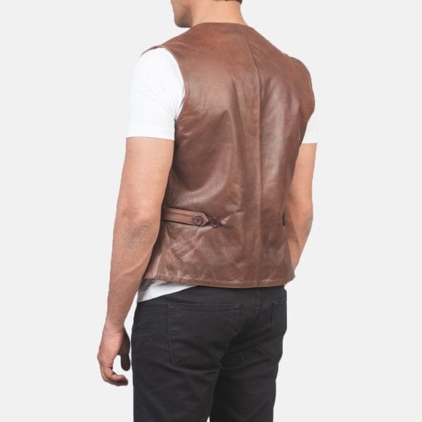 Auden Quilted Brown Leather Vast mleatherjackets Auden Quilted Brown Leather Vast