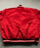 NBA 90s Chicago Buls Premium Red Starter Satin Bomber Jacket