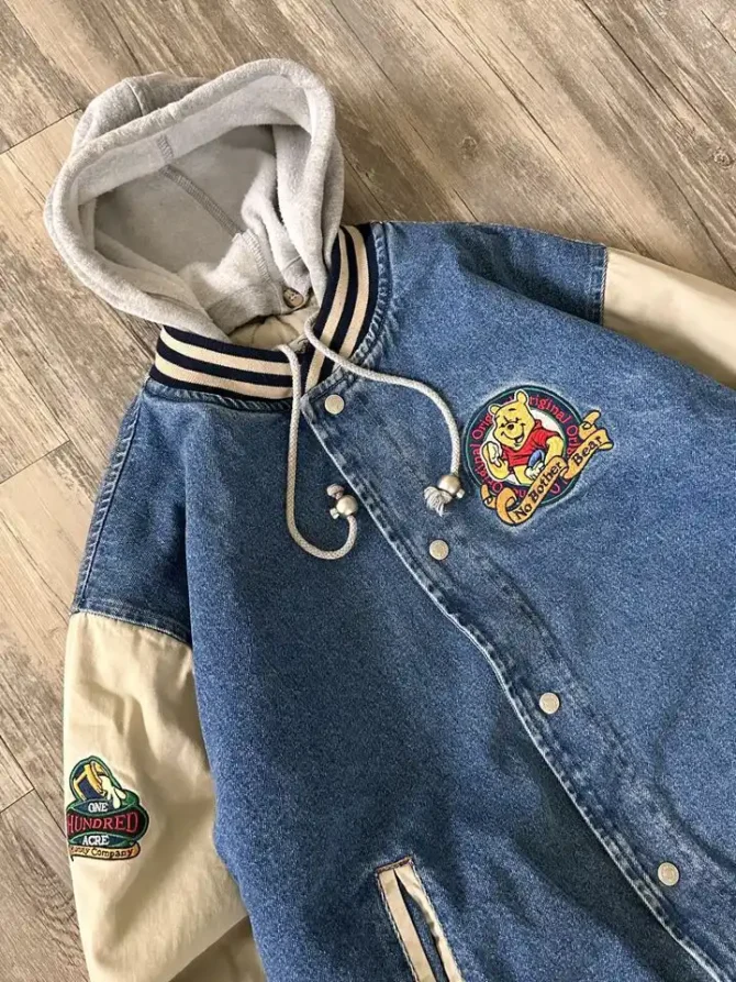 90s Inspired Xxxtentacion Winie The Pooh Denim Jacket mleatherjackets 90s Inspired Xxxtentacion Winie The Pooh Denim Jacket