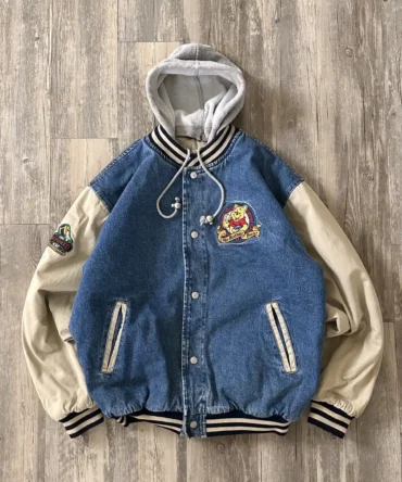 90s Inspired Xxxtentacion Winie The Pooh Denim Jacket