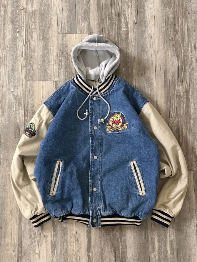 90s Inspired Xxxtentacion Winie The Pooh Denim Jacket mleatherjackets 90s Inspired Xxxtentacion Winie The Pooh Denim Jacket