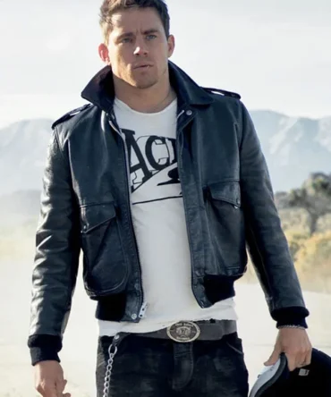 Channing Tatum's Classic Black Leather Jacket