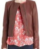 Luxee Tan Leather Jacket