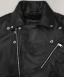 kylian mbape black leather jacket