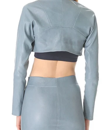 Clasic Grey women Leather Jacket