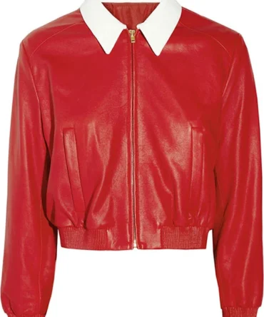 Clasic Red women's Leather Jacket