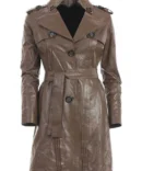 Modern Luxee Leather Long Coat