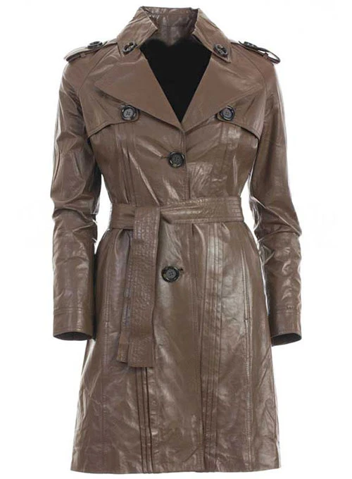 Modern Luxee Leather Long Coat