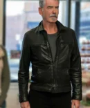 Pierce Brosnan Black Leather Jacket | Inspired by The Out-Law's